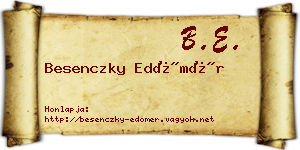 Besenczky Edömér névjegykártya